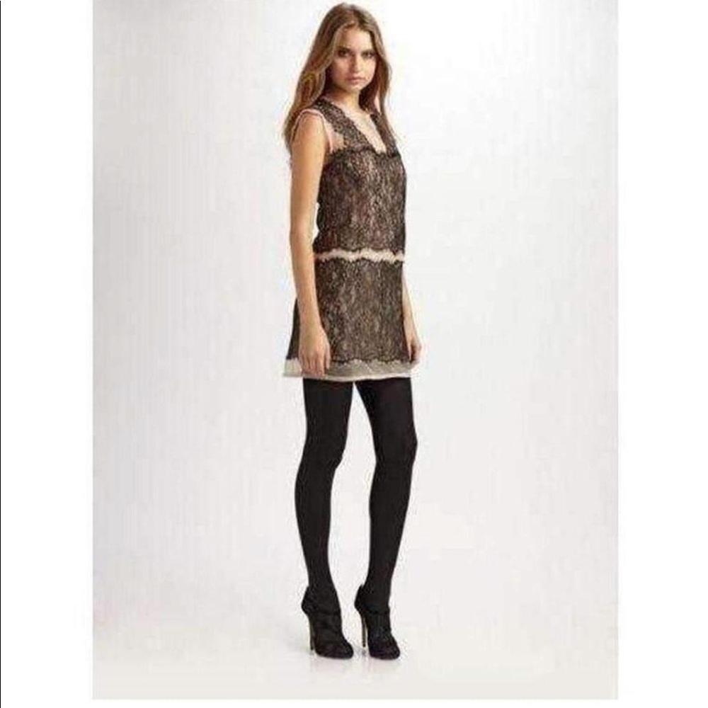 Bcbgmaxazria lace and chiffon dress Christmas dress